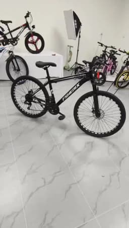 24/26 Inch Mountain Bike with Shock Absorption, Front and Rear Double Disc Brakes, 21-Speed Geared Bicycle
