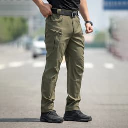 Men Workwear Camouflage Pants with Multiple Pockets Outdoor Site Protective Clothing Wearresistant Dirt Resistant Training Pants