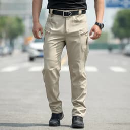 Men Workwear Camouflage Pants with Multiple Pockets Outdoor Site Protective Clothing Wearresistant Dirt Resistant Training Pants