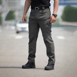 Men Workwear Camouflage Pants with Multiple Pockets Outdoor Site Protective Clothing Wearresistant Dirt Resistant Training Pants