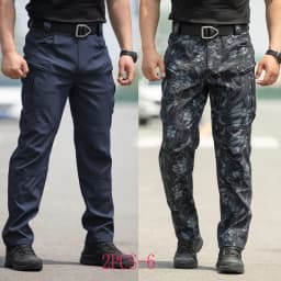 Men Workwear Camouflage Pants with Multiple Pockets Outdoor Site Protective Clothing Wearresistant Dirt Resistant Training Pants
