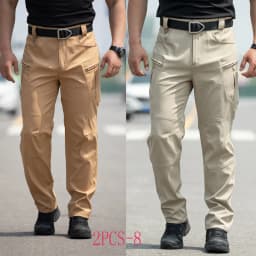 Men Workwear Camouflage Pants with Multiple Pockets Outdoor Site Protective Clothing Wearresistant Dirt Resistant Training Pants