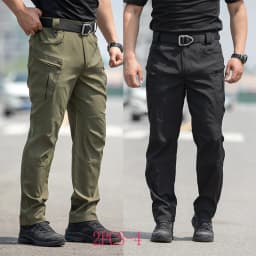 Men Workwear Camouflage Pants with Multiple Pockets Outdoor Site Protective Clothing Wearresistant Dirt Resistant Training Pants
