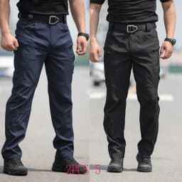 Men Workwear Camouflage Pants with Multiple Pockets Outdoor Site Protective Clothing Wearresistant Dirt Resistant Training Pants