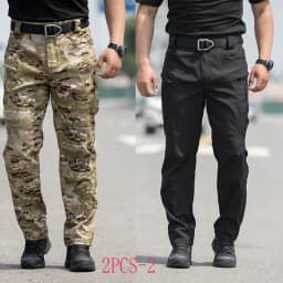 Men Workwear Camouflage Pants with Multiple Pockets Outdoor Site Protective Clothing Wearresistant Dirt Resistant Training Pants