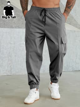 plus Size Men's Lightweight Work Pants Spring Summer Autumn Wear College Style Design No Lining Comfortable Daily Use