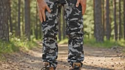 Men's Leisure Trousers, Work Pants, Multi-Pocket Pants, Camping Hiking Pants, Durable, Large Pocket Capacity, Camouflage
