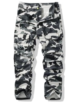 Men's Leisure Trousers, Work Pants, Multi-Pocket Pants, Camping Hiking Pants, Durable, Large Pocket Capacity, Camouflage