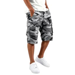 Men's camouflage shorts, men's camouflage work clothes, loose, casual, outdoor sports half-pants casual and comfortable shorts