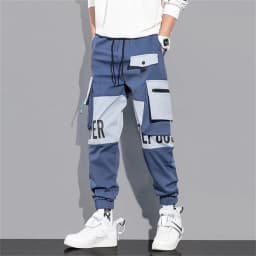 Outdoor Casual Pants Men's wear-resistant loose-fitting straight-leg multi-pocket overalls men's student hip hop trousers men