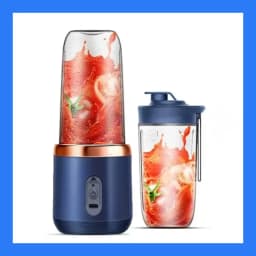 Double Cup Portable Blender USB Juicer Fruit Mixer for Smoothies Milkshakes and Juices Compact Food Processor Orange Juicer