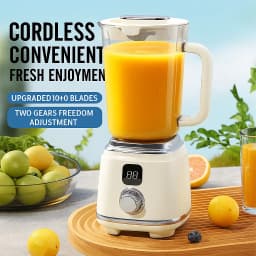 Portable Cordless Blender With 3000mAh Battery, 600ml Juicer Cup, Type-C Charging, Self-Cleaning Smoothie Maker For Travel
