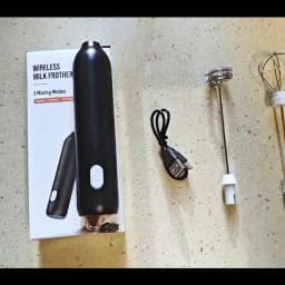 UPGRADED Electric Coffee Frother/MILK Whisk+Egg Beater MINI Food Blender USB Rechargeable Handheld Three Speeds Espresso Tools