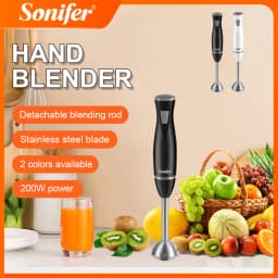 Hand Blender Sonifer SF-8055 200W Immersion Blender Stainless Steel Blade Detachable Rod Pure Copper Motor for Kitchen