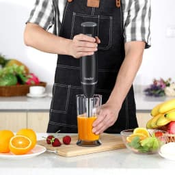 Hand Blender Sonifer SF-8055 200W Immersion Blender Stainless Steel Blade Detachable Rod Pure Copper Motor for Kitchen