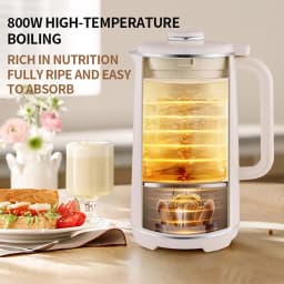 Nut Milk Maker Blender 8 in 1 Programmable Soy Milk Machine Digital Display Stainless Steel Blades 12L Capacity Self Clean