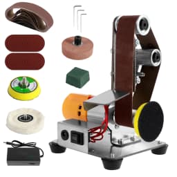 Mini Belt Grinding Machine Tool Sharpening Machine Sanding Grinding Electric Multifunctional Sander Polisher Machine Adjustable
