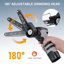 Cordless Belt Sander 180° Adjustable Grinding Head 6500RPM Portable Polishing Machine 10*355mm Sanding Belt For Wood Metal