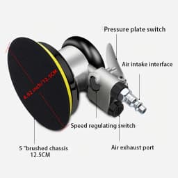 5/6 inch Pneumatic Sander Air Sander Sanding Machine Polisher Tool 125mm/150mm Air Power Sander
