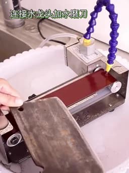 Mini Belt Sander 50*533mm Electric Polishing Machine Waterproof Benchtop Sander Sharpener for Knives Cutter Edges Sharpener