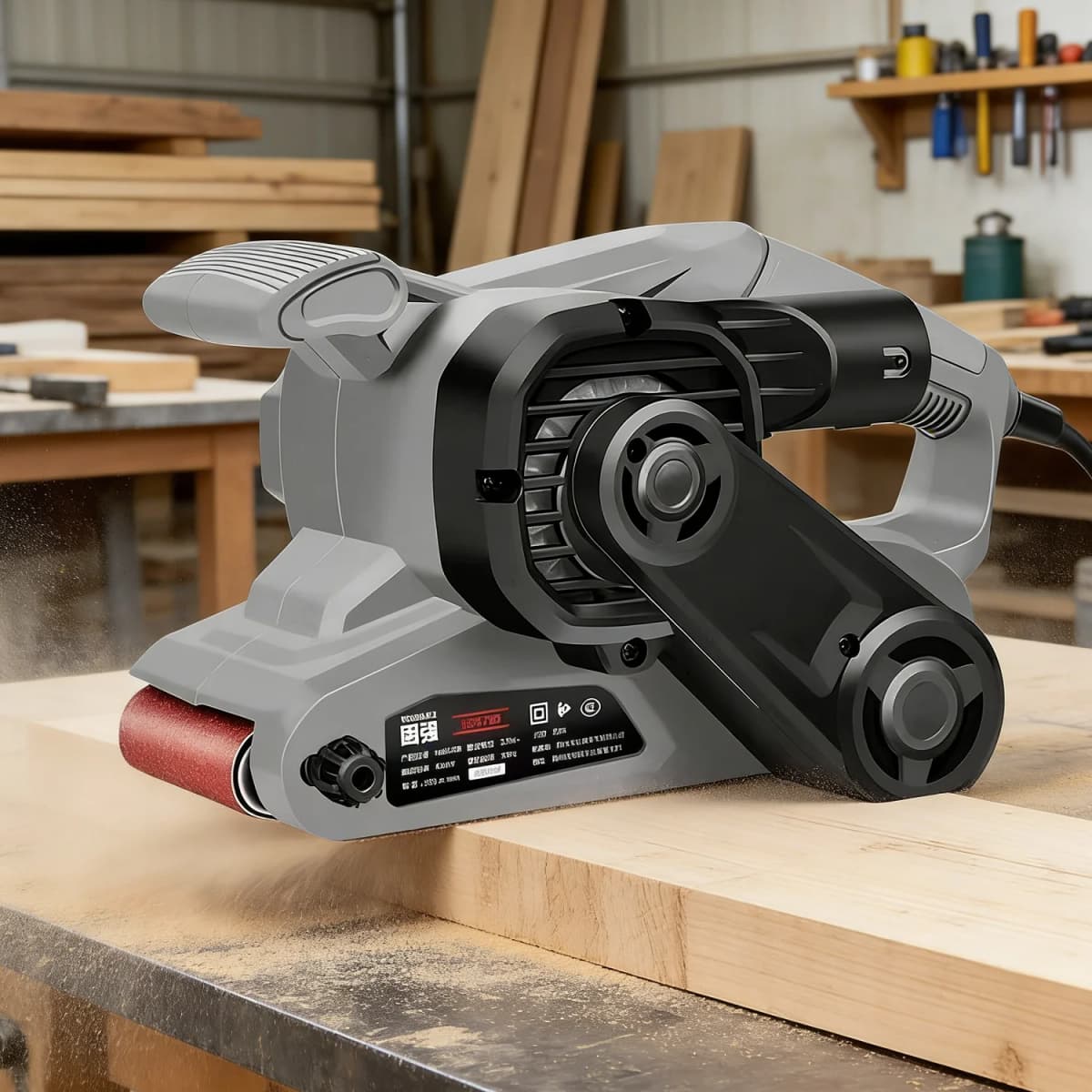 Electric Belt Sander Portable Sander Tank Flat Flat Sanding Machine Small Polishing Machine Woodworking Home Sandpaper Machine