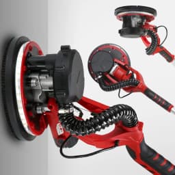 1250W Electric Drywall Sander 225MM Wall Grinding Machine Putty Sandpaper Machine LED Light Long Rod Grinding Wall Polishing