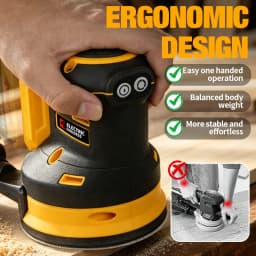 Electric Goddess Brushless Sander Disc 11000rpm Cordless 3 Gear Woodworking Sanding Putty Polishing For Dewalt 20V Battery Pin