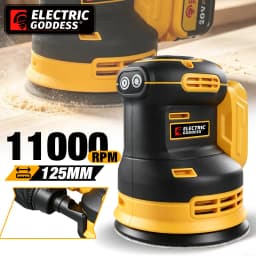 Electric Goddess Brushless Sander Disc 11000rpm Cordless 3 Gear Woodworking Sanding Putty Polishing For Dewalt 20V Battery Pin