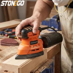 Electric Sander with Dust Collection 12pcs Sanding Sheets Corded Power Sander for Wood Metal Polishing DIY Grinding