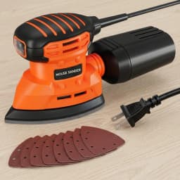 Electric Sander with Dust Collection 12pcs Sanding Sheets Corded Power Sander for Wood Metal Polishing DIY Grinding