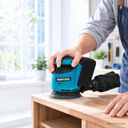 IONTOOL Ultra Lightweight Variable Speed Sander 175mm for Woodworking and Fine Detail Sanding DIY Home Use Bare Unit