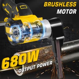 Cordless Detail Belt Sander 680W Brushless Handheld Mini Belt Sander Woodworking Metal Rust Removal For Dewalt 20V Battery Pin