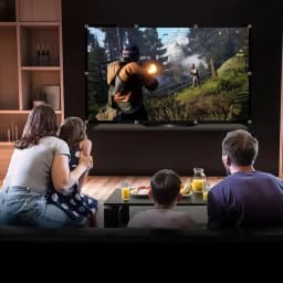 72-100-120 Inch 4k projector screen，Portable Foldable Projector screen High Density White Less Creases, Outdoor Home Office