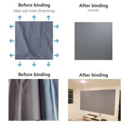 Salange Projector Screen ,60 84 100 Inch Reflective Fabric Cloth Projection Screen For YG300 Projetor XGIMI DLP LED Home Theater