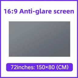 16:9 Cinema-Grade Anti-Grey Anti-Glare Projector Screen High Gain Matte Projection Screen Foldable Soft Screen for Home Theater