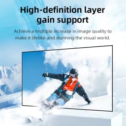 16:9 Cinema-Grade Anti-Grey Anti-Glare Projector Screen High Gain Matte Projection Screen Foldable Soft Screen for Home Theater
