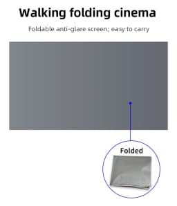 16:9 Cinema-Grade Anti-Grey Anti-Glare Projector Screen High Gain Matte Projection Screen Foldable Soft Screen for Home Theater