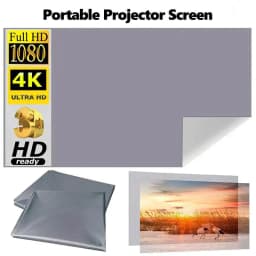 16:9 Cinema-Grade Anti-Grey Anti-Glare Projector Screen High Gain Matte Projection Screen Foldable Soft Screen for Home Theater