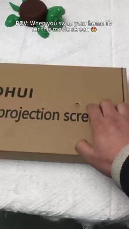 110-Inch 16:9 Projection Screen - Washable, Wrinkle-Resistant, Portable - for Home, Indoor and Outdoor Movie Viewing.