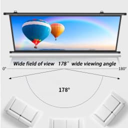 110-Inch 16:9 Projection Screen - Washable, Wrinkle-Resistant, Portable - for Home, Indoor and Outdoor Movie Viewing.