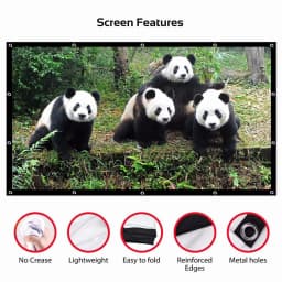 60 100 120 150Inch Simple Foldable Projector Screen 16:9 Outdoor 4K Full HD Projection Screen Curtain for Home Theater for HY300