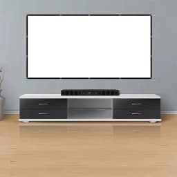 LEJIADA 16:9 High Density Projector Screen White Black Border With Holes Anti-Crease Portable Foldable Outdoor Movie 60-200 inch