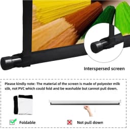 LEJIADA 16:9 Single Bracket Wall Mount 2-in-1 Milk Silk Projector Screen 160° Viewing Angle Indoor Outdoor 60/84/100/120 Inch