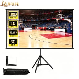 LEJIADA 16:9 Single Bracket Wall Mount 2-in-1 Milk Silk Projector Screen 160° Viewing Angle Indoor Outdoor 60/84/100/120 Inch