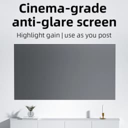 150 Inch 16:9 Foldable Projector Screen 4K 1080P, 160° Wide View Wrinkle Free Projection Screen, No Drill Wall Mount with Hooks