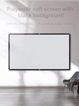 LEJIADA Portable Black Background Milk Silk Projection Screen No Crease Its Effect Is Equivalent to a 60–150 Inch White Wall