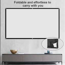LEJIADA Portable Black Background Milk Silk Projection Screen No Crease Its Effect Is Equivalent to a 60–150 Inch White Wall