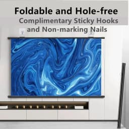 XIAOHUI Anti-light Thick HD Projector Screen 16:9 No-hole Wall-mounted Projection Screen Metal Home Projection Screen 120 Inches