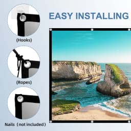 LEJIADA New 60-133 Inch Anti-Light 4k HD Portable Projection Screen Lightweight Perforated Ultra High Definition Display Screen