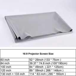 High Brightness Reflective Projector Screen 60 100 120 130 inch 16:9 Fabric Cloth Projection Screen For Espon HY300 Home Beamer